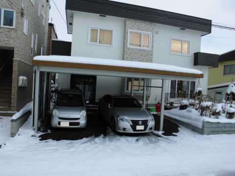 【石狩花川店】札幌市白石区　Ｓ様邸カーポート施工しました。